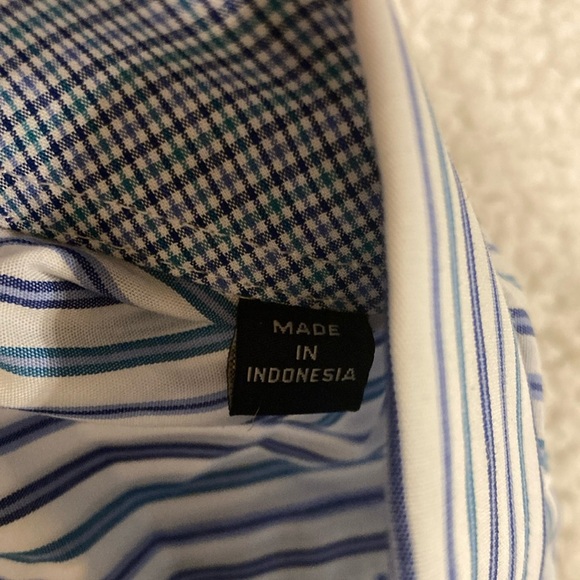 Tailorbyrd Blue Striped Men's Shirt - Picture 2 of 5